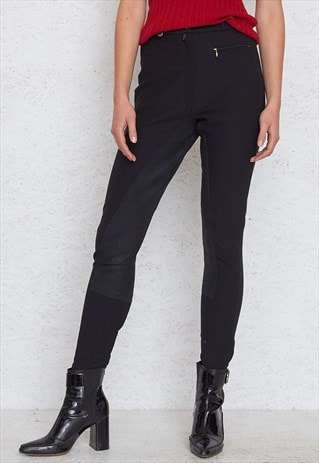 VINTAGE BLACK PIKEUR HORSE RIDING TROUSERS BOTTOMS