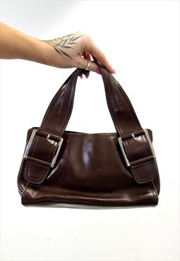 Vintage Brown Buckle Y2k Handbag