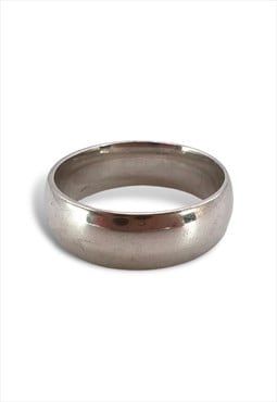 Vintage Silver Ring plain Band