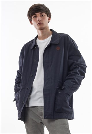 VINTAGE FRED PERRY MAC COAT NAVY BLUE