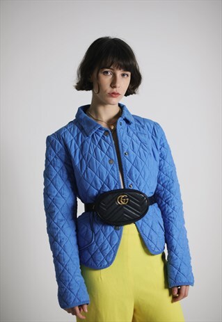 VINTAGE AQUASCUTUM HOUSE CHECK LINING QUILTED JACKET