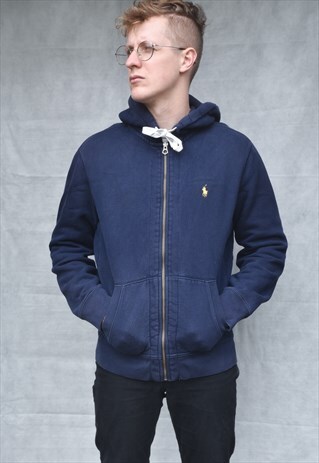 RALPH LAUREN ESSENTIAL HOODIE NAVY SIZE L