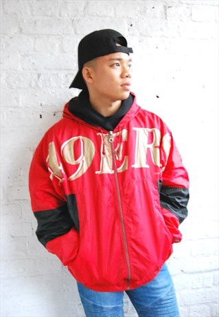 49ERS WINDBREAKER/SHELL JACKET (1993/RED)
