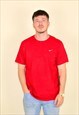 Vintage 90s Nike Tick Embroidered Swoosh T-shirt in Red
