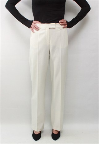 VINTAGE 80' AMAZING BEAUTIFUL ELEGANT WHITE TROUSERS
