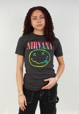 "Vintage nirvana grey graphic t shirt