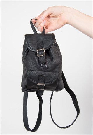 90'S FAUX LEATHER MINI BACKPACK