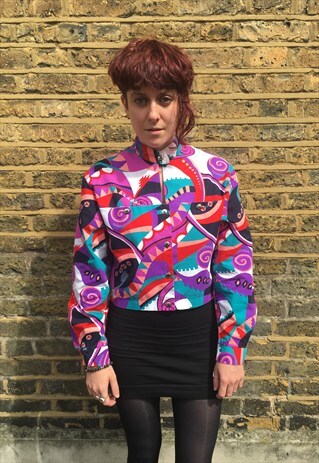1990'S COLLARLESS CROP SHIRT