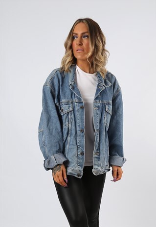 DENIM JACKET EDWIN OVERSIZED FITTED VINTAGE UK 18 (2DL)