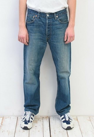 501 Vintage Men's W34 L31 Straight Jeans Denim trousers blue