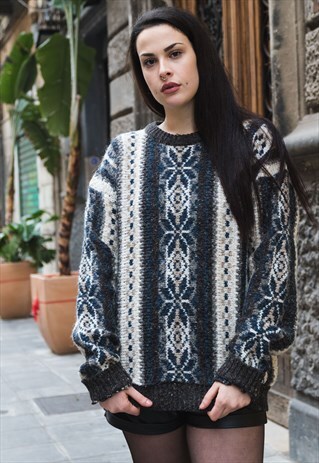 VINTAGE JUMPER MULTICOLOR '90 COD 13-70