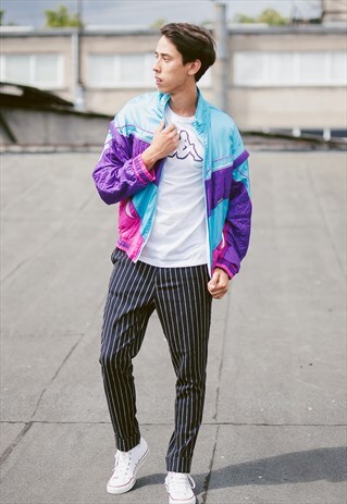 VINTAGE 90S BOLD WINDBREAKER SHELL JACKET