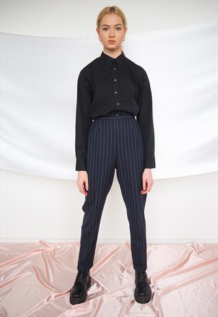 VINTAGE KENZO BLUE STRIPE TROUSERS