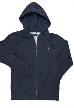 Mens allsaints full zip dark grey hoodie