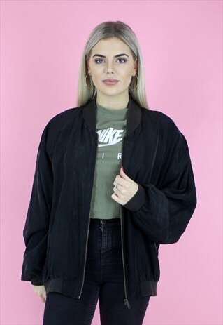90S SILK BOMBER OVERSIZED JACKET