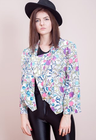 VINTAGE LONG SLEEVE, BUTTON UP, COLOURFUL, SHIRT FROM THE 90