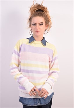 Vintage Kappa Jumper Sweater Stripes Multi