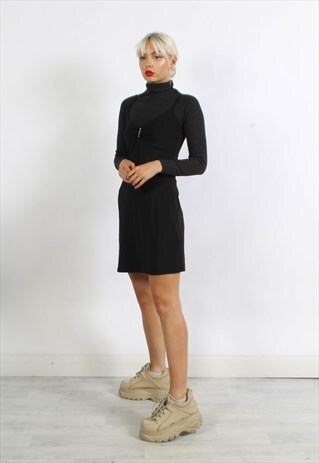 VINTAGE Y2K SLIP DRESS BLACK