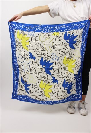 VINTAGE NINA RICCI PATTERNED SCARF