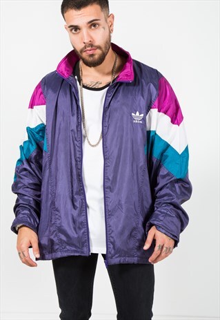 VINTAGE 80S ADIDAS ORIGINALS SHELL SPORT JACKET / S1525