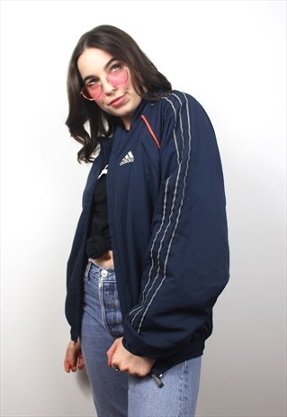 90'S RETRO NAVY TRACK JACKET