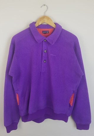 VINTAGE PATAGONIA FLEECE SWEATSHIRT PURPLE
