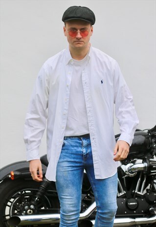 RALPH LAUREN YARMOUTH USA CRISP WHITE VINTAGE SHIRT