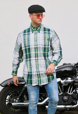 NAUTICA USA 90S PLAID CHECK VINTAGE SHIRT