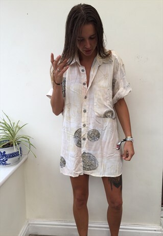 CRAZY PATTERN OVERSIZED RETRO VINTAGE UNISEX FESTIVAL SHIRT