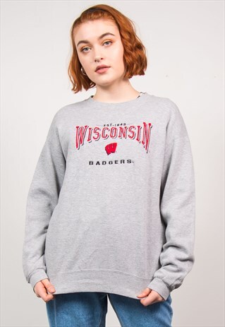 USA SWEATSHIRT WISCONSIN BADGERS COLLEGE
