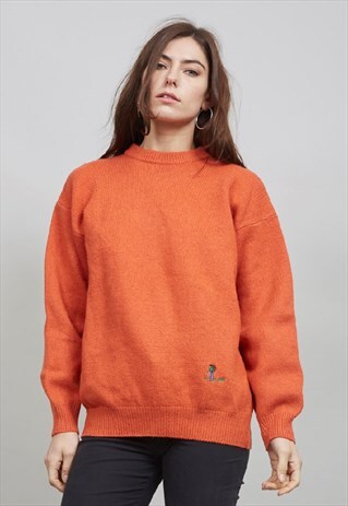 VINTAGE 80'S LEVI'S ORANGE JUMPER