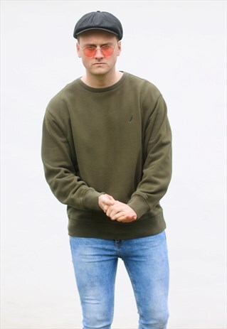 NAUTICA USA 90S DARK MOSS GREEN SWEATSHIRT