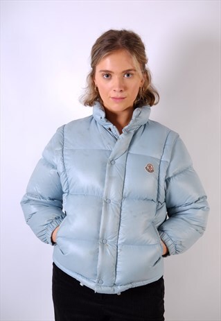 90S VINTAGE BABY BLUE MONCLER PUFFER JACKET