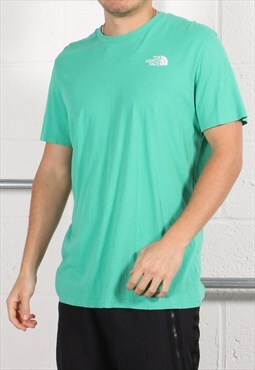 Vintage The North Face T-Shirt Green Short Sleeve Tee Medium