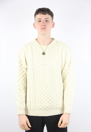 VINTAGE ARAN WOOL JUMPER
