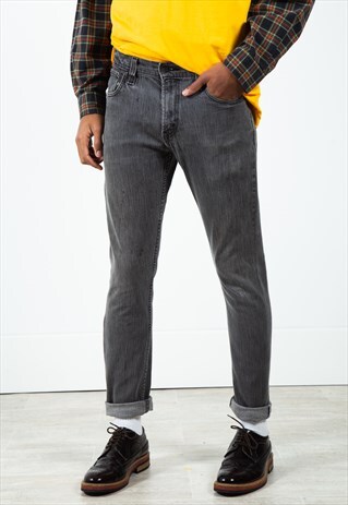VINTAGE 80S LEVI'S SKINNY JEANS GREY / 0214