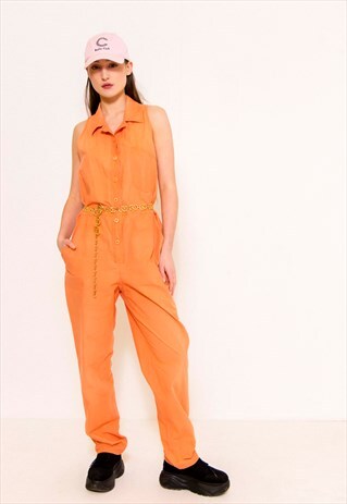VINTAGE 90'S PEACH JUMPSUIT