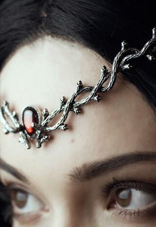 SKADI GODDESS OF WINTER THORN HEAD CROWN RED