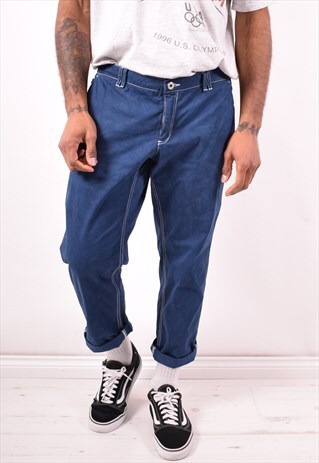 GAASTRA MENS VINTAGE TROUSERS W36 L28 BLUE 90S