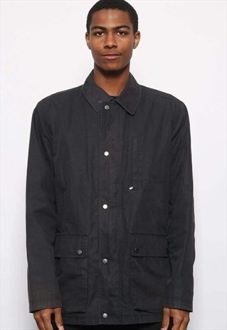 VINTAGE BURBERRY TRENCH JACKET NAVY BLUE