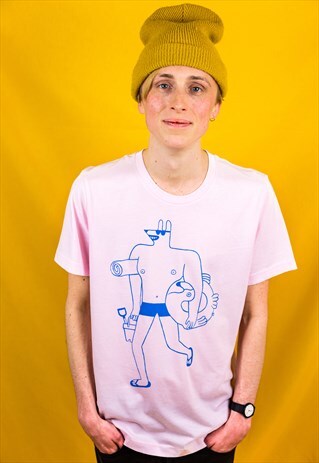 BEACH HUNK PINK T-SHIRT