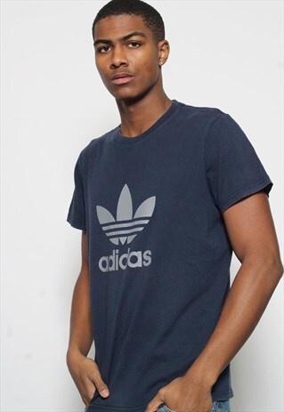 VINTAGE ADIDAS ORIGINALS LOGO T-SHIRT BLUE