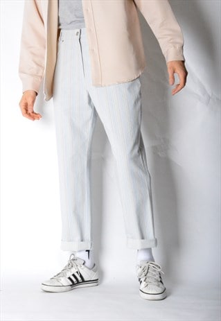 VINTAGE 90S UNISEX PASTEL STRIPED PANTS