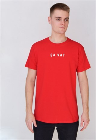 RED CA VA? (WHITE) T-SHIRT