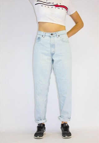 VINTAGE BLEACH LIGHT LEVI'S HIGH WAIST JEANS