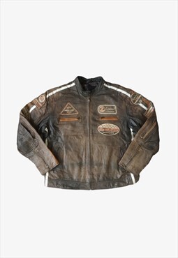 Vintage American Classics Leather Biker Jacket