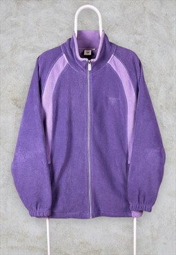 Vintage Purple Cotton Traders Fleece Jacket Large