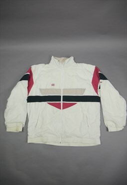 Vintage Adidas Track Jacket in Cream with Logo
