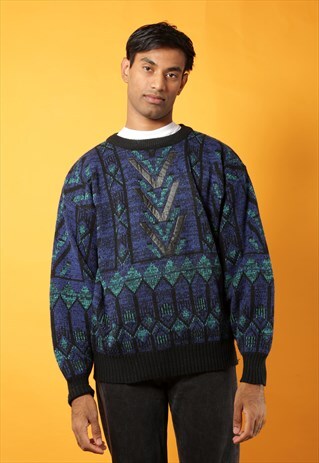 80S JAZZY BLUE JUMPER