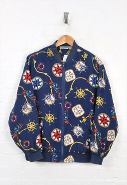 Vintage 80s Sailor Bomber Jacket Ladies Large